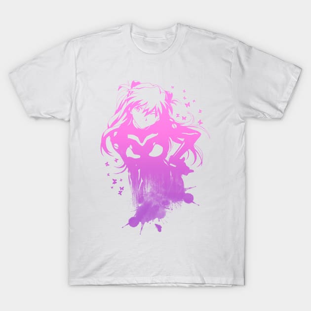 Girl Abstract - Pink T-Shirt by Scailaret